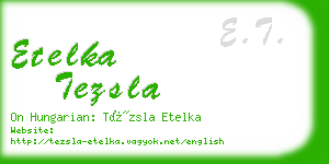 etelka tezsla business card